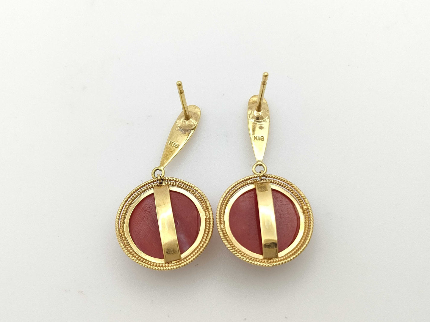 Colored Stone K18 5.0g Earrings 
