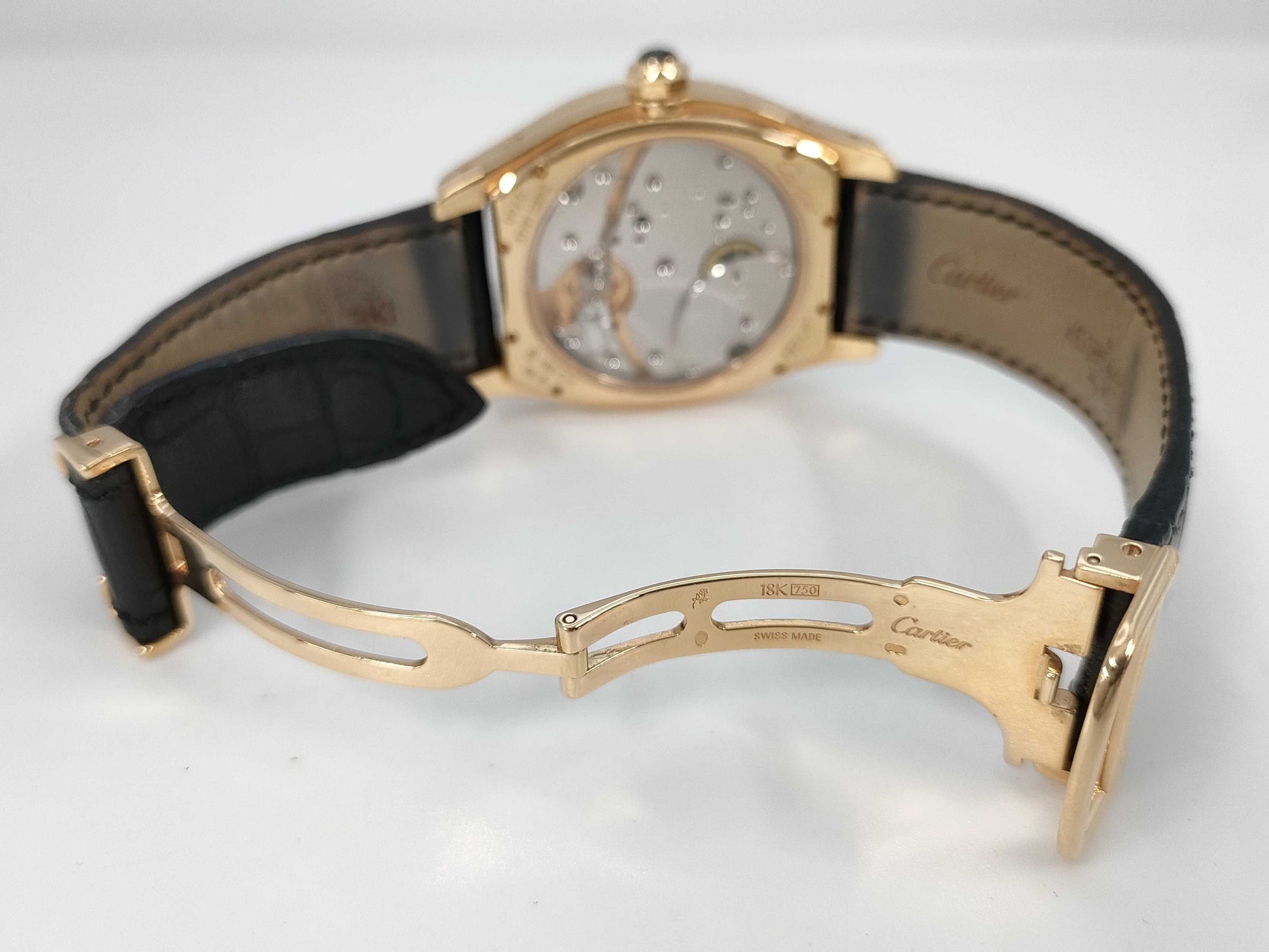 Cartier Tortue XL Ivory Dial W1545851 154 2760 Manual Winding 18K Gold Men's Watch