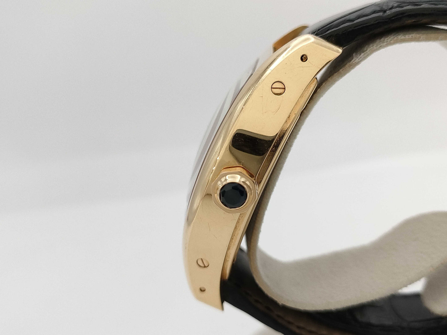 Cartier Tortue XL Ivory Dial W1545851 154 2760 Manual Winding 18K Gold Men's Watch