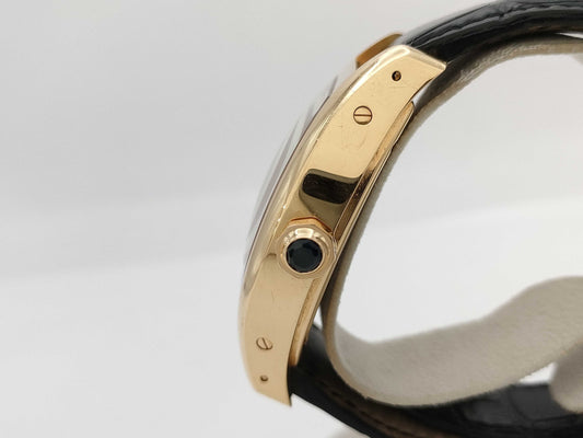 Cartier Tortue XL Ivory Dial W1545851 154 2760 Manual Winding 18K Gold Men's Watch