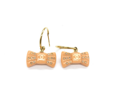 CHANEL 02P Ribbon Earrings