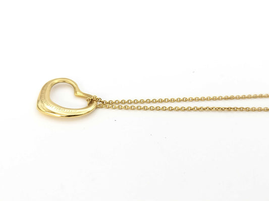 Tiffany & Co. Open Heart Necklace in Yellow Gold 750, 3.2g 
