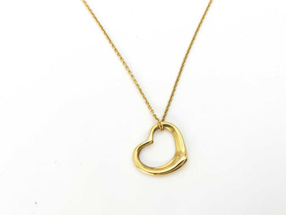 Tiffany & Co. Open Heart Necklace in Yellow Gold 750, 3.2g 