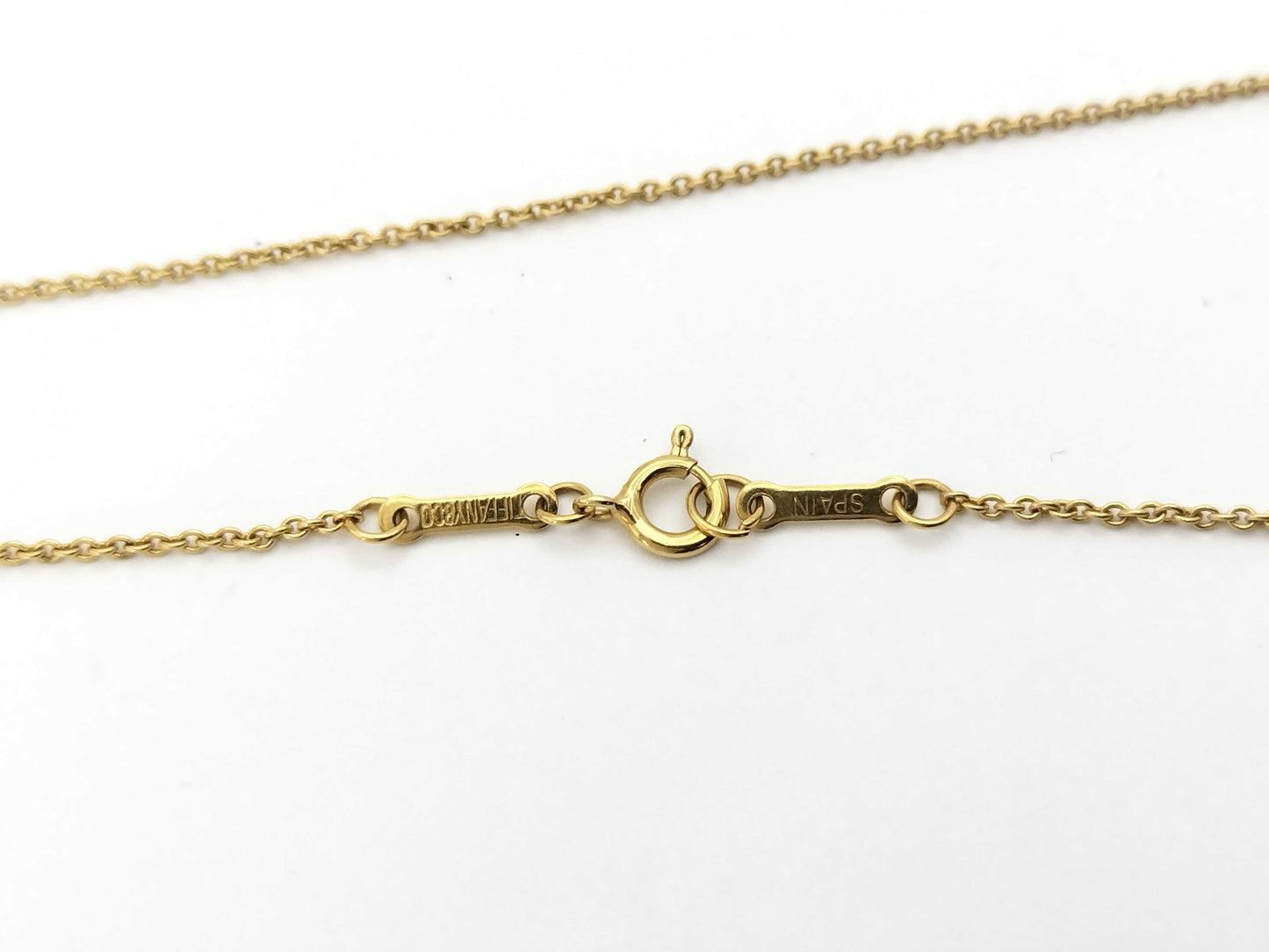 Tiffany & Co. Open Heart Necklace in Yellow Gold 750, 3.2g 