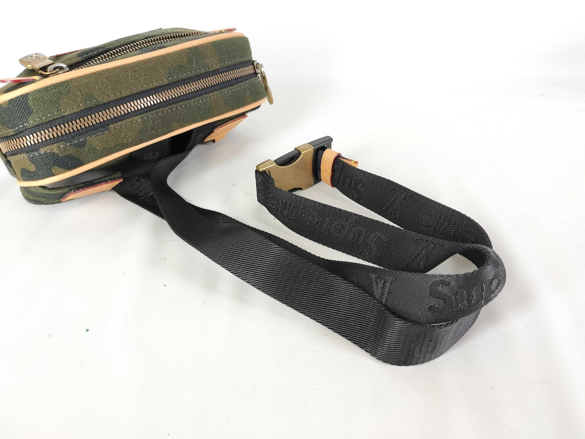 LOUIS VUITTON Bum Bag PM Camouflage Khaki M44202 Waist Bag