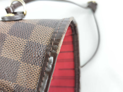 LOUIS VUITTON Damier Neverfull MM Damier Ebene N51105 Tote Bag