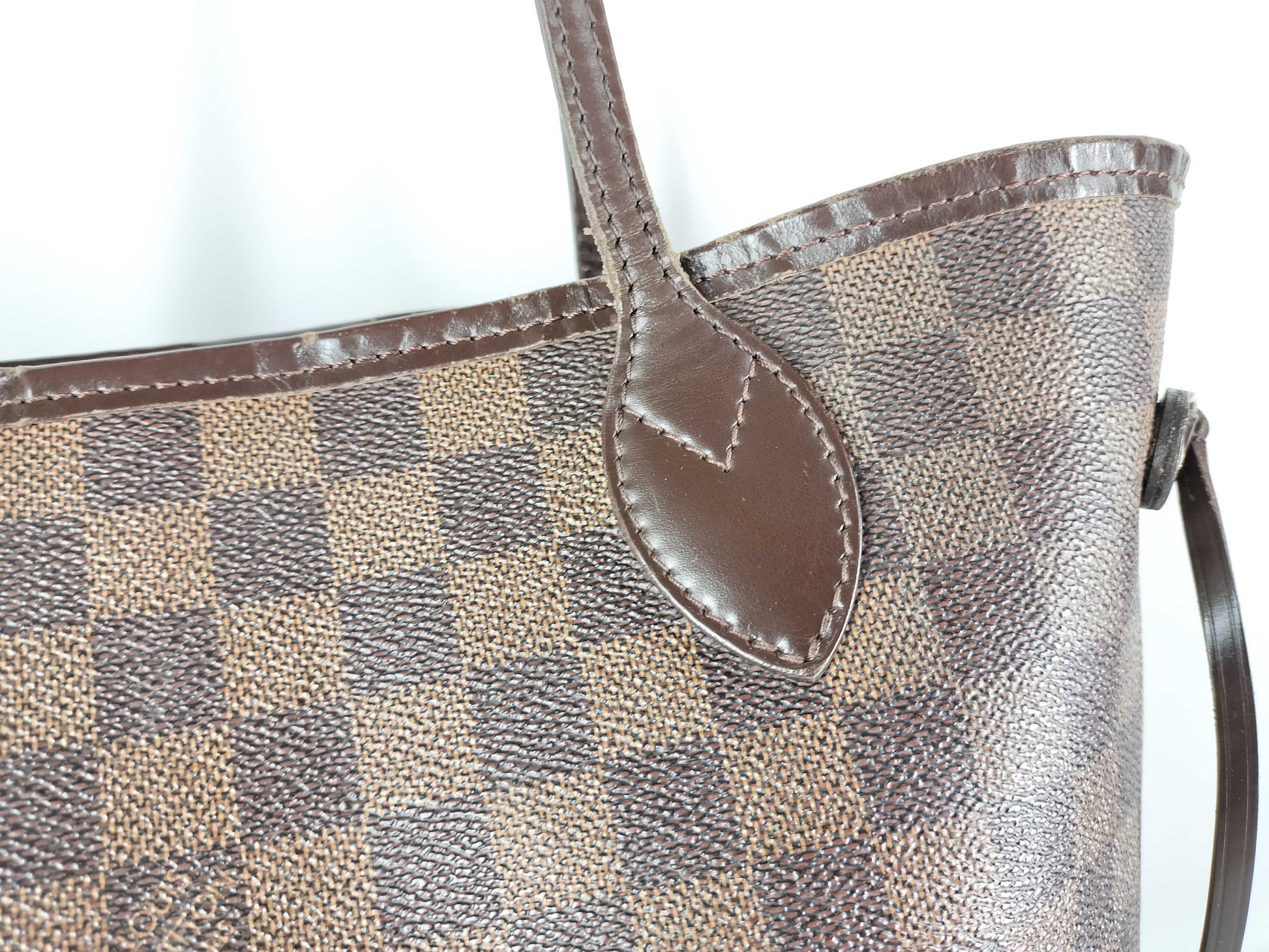 LOUIS VUITTON Damier Neverfull MM Damier Ebene N51105 Tote Bag
