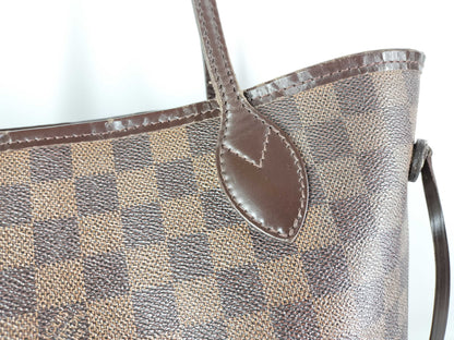 LOUIS VUITTON Damier Neverfull MM Damier Ebene N51105 Tote Bag