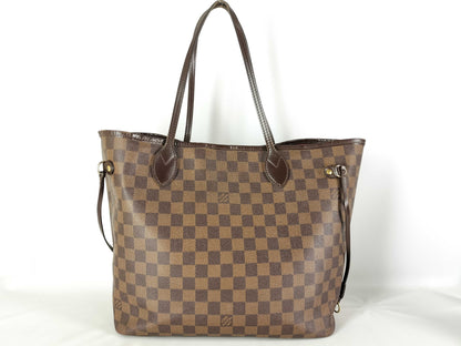 LOUIS VUITTON Damier Neverfull MM Damier Ebene N51105 Tote Bag