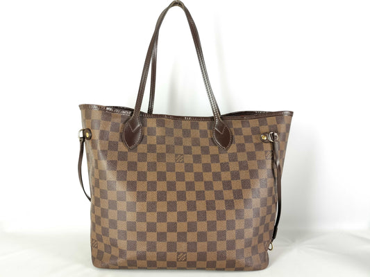 LOUIS VUITTON Damier Neverfull MM Damier Ebene N51105 Tote Bag