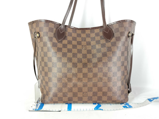 LOUIS VUITTON Damier Neverfull MM Damier Ebene N51105 Tote Bag