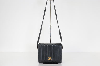 CHANEL Mademoiselle Lambskin Shoulder Bag with Mirror