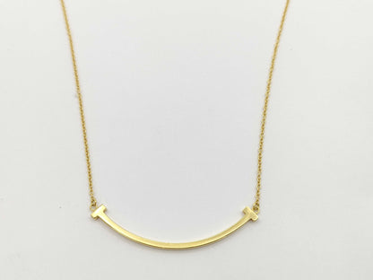 Tiffany & Co. T Smile Small Necklace in Yellow Gold and Au750, 3.0g 