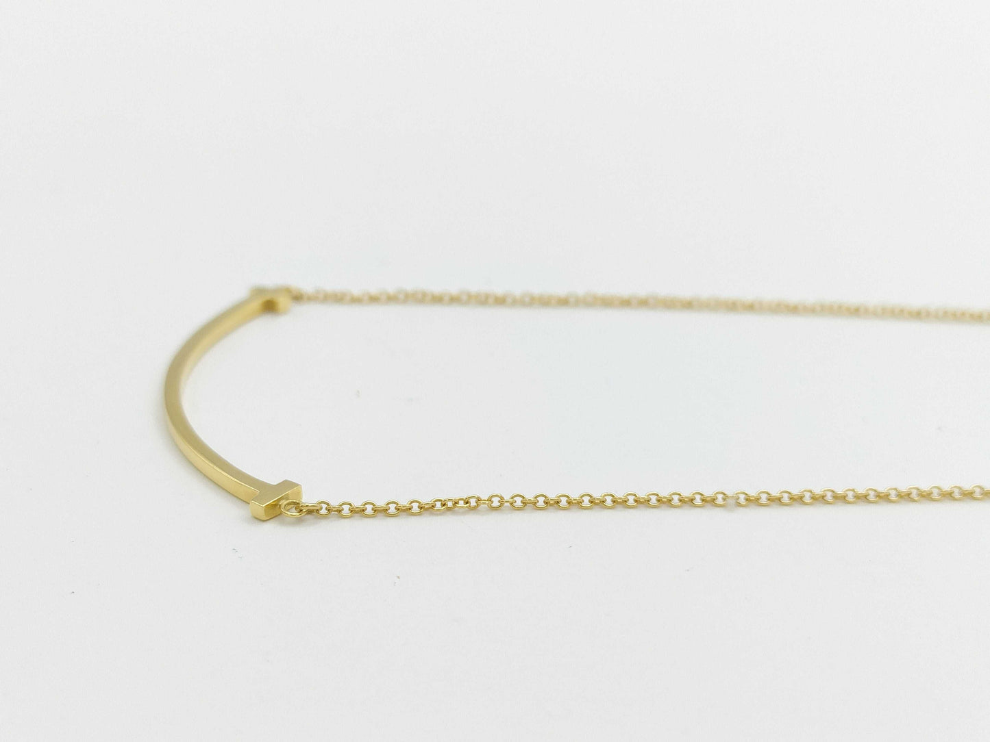 Tiffany & Co. T Smile Small Necklace in Yellow Gold and Au750, 3.0g 