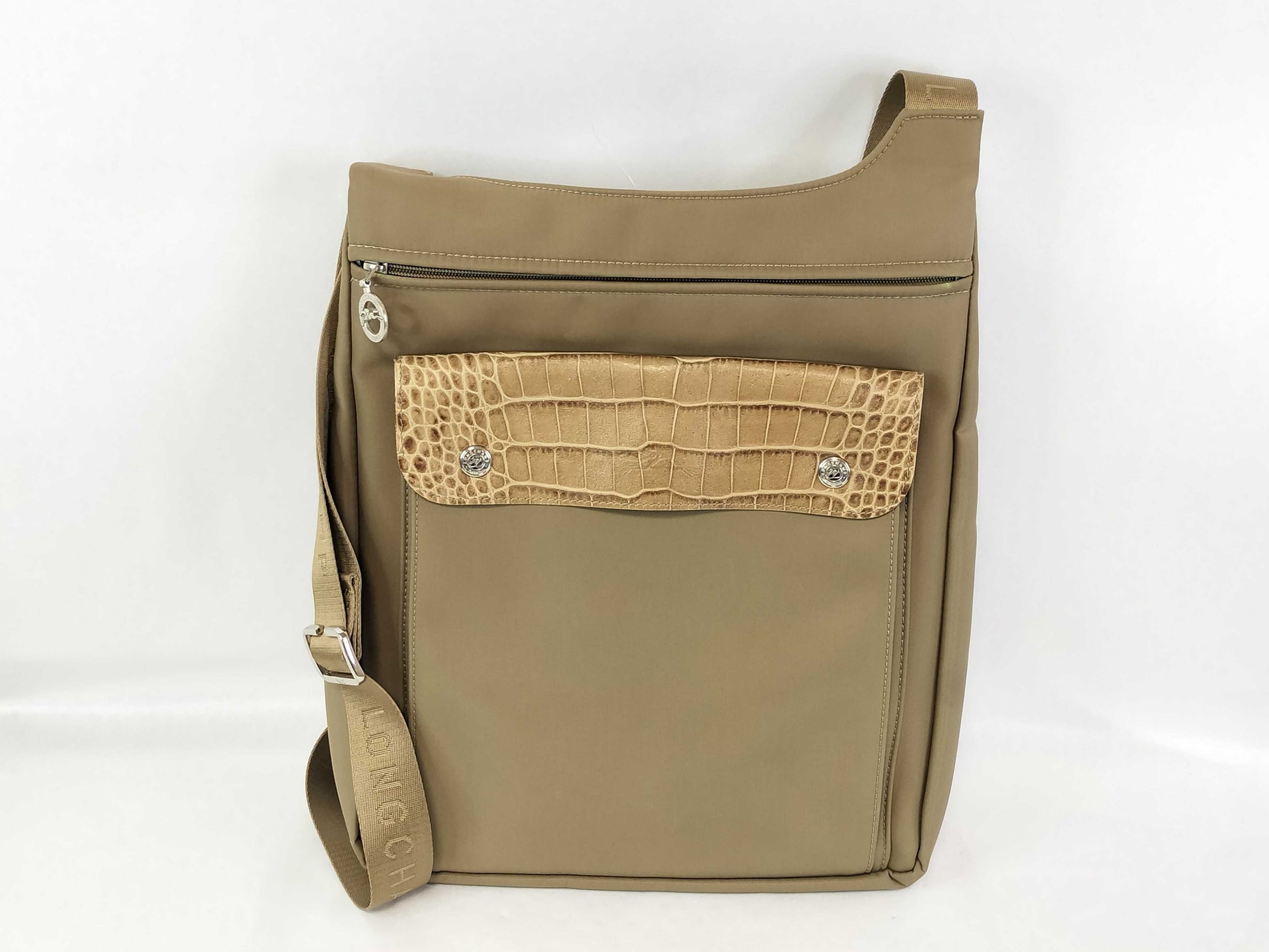 LONG CHAMP Crocodile Embossed Shoulder Bag