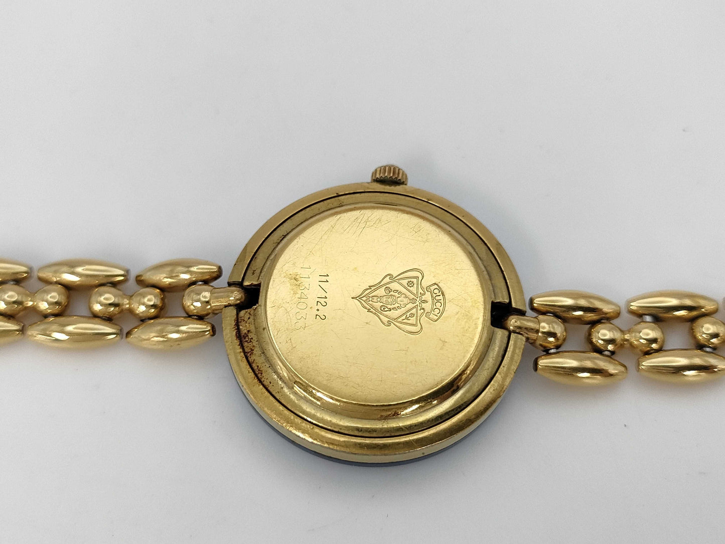 GUCCI Change Bezel 11/12.2 White Dial Quartz Women's Watch 1134033