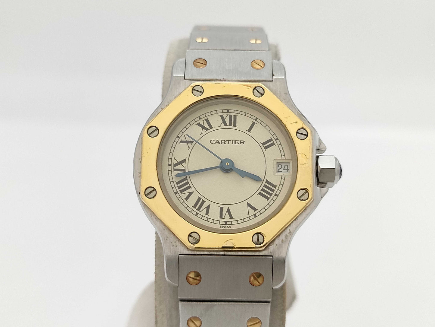 Cartier Santos Cocktail SM W2001683 Ivory Dial 187903 13049 Quartz Women's Watch