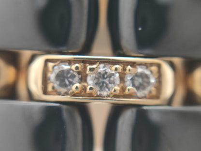 CHANEL Ultra Wide #T49 Ceramic Diamond 750 16.5g Ring 