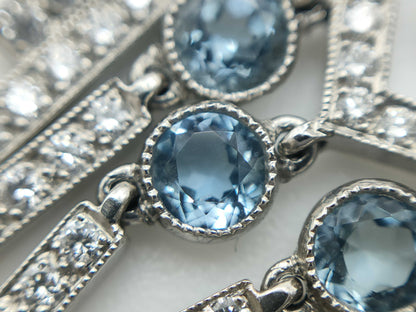 Tiffany & Co. Chandelier Necklace with Aquamarine and Diamonds, PT950, 14.1g 