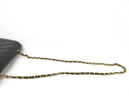 CHANEL Matelasse Diana Caviar Leather Shoulder Bag in Black