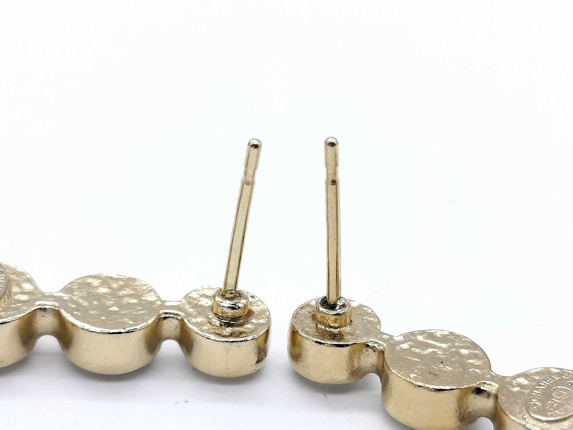 CHANEL Coco Mark Chanel Rhinestone Coco Mark Swing Earrings