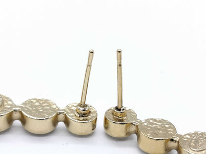 CHANEL Coco Mark Chanel Rhinestone Coco Mark Swing Earrings
