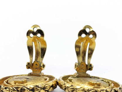 CHANEL Gripoix Color Stone Earrings