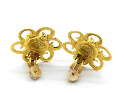 CHANEL Coco Mark Chanel Faux Pearl Coco Mark Earrings 96P Earrings