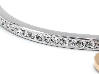 FURLA Padlock Motif Rhinestone Bracelet/Bangle