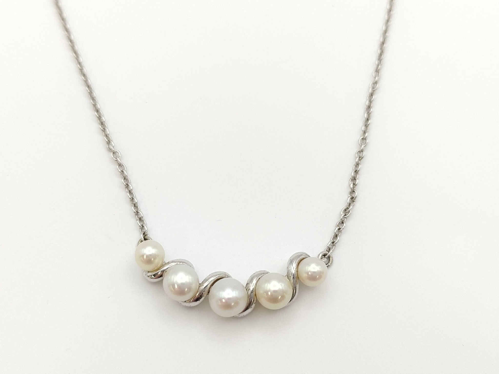 TASAKI Pearl Necklace, 4.0-5.1mm Diameter, Sterling Silver, 4.1g 