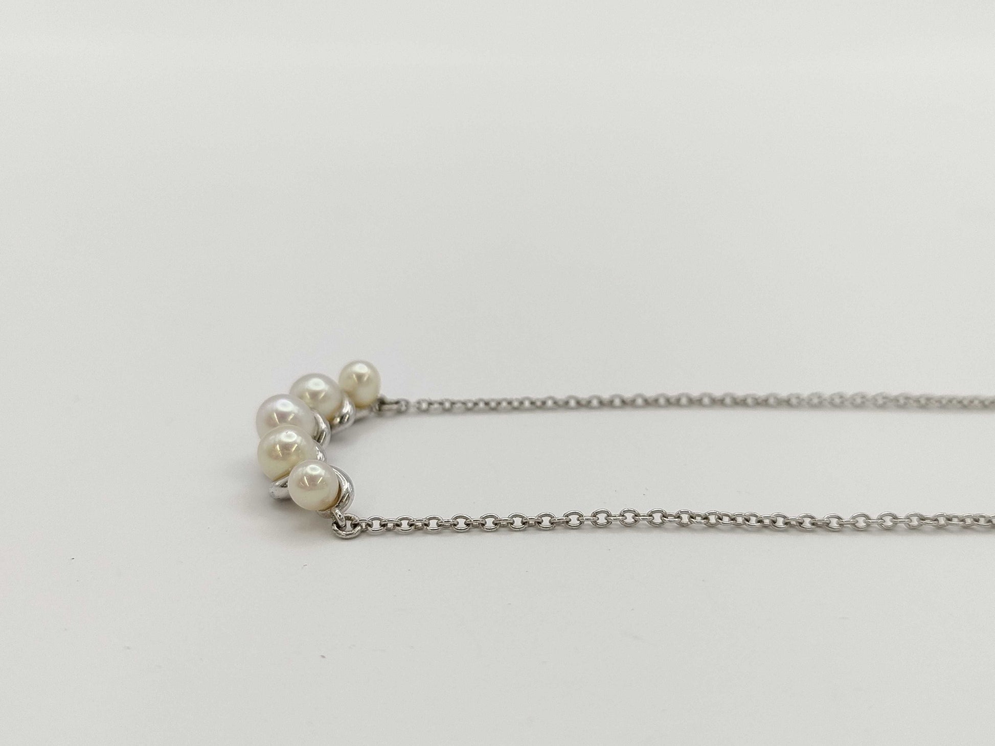 TASAKI Pearl Necklace, 4.0-5.1mm Diameter, Sterling Silver, 4.1g 