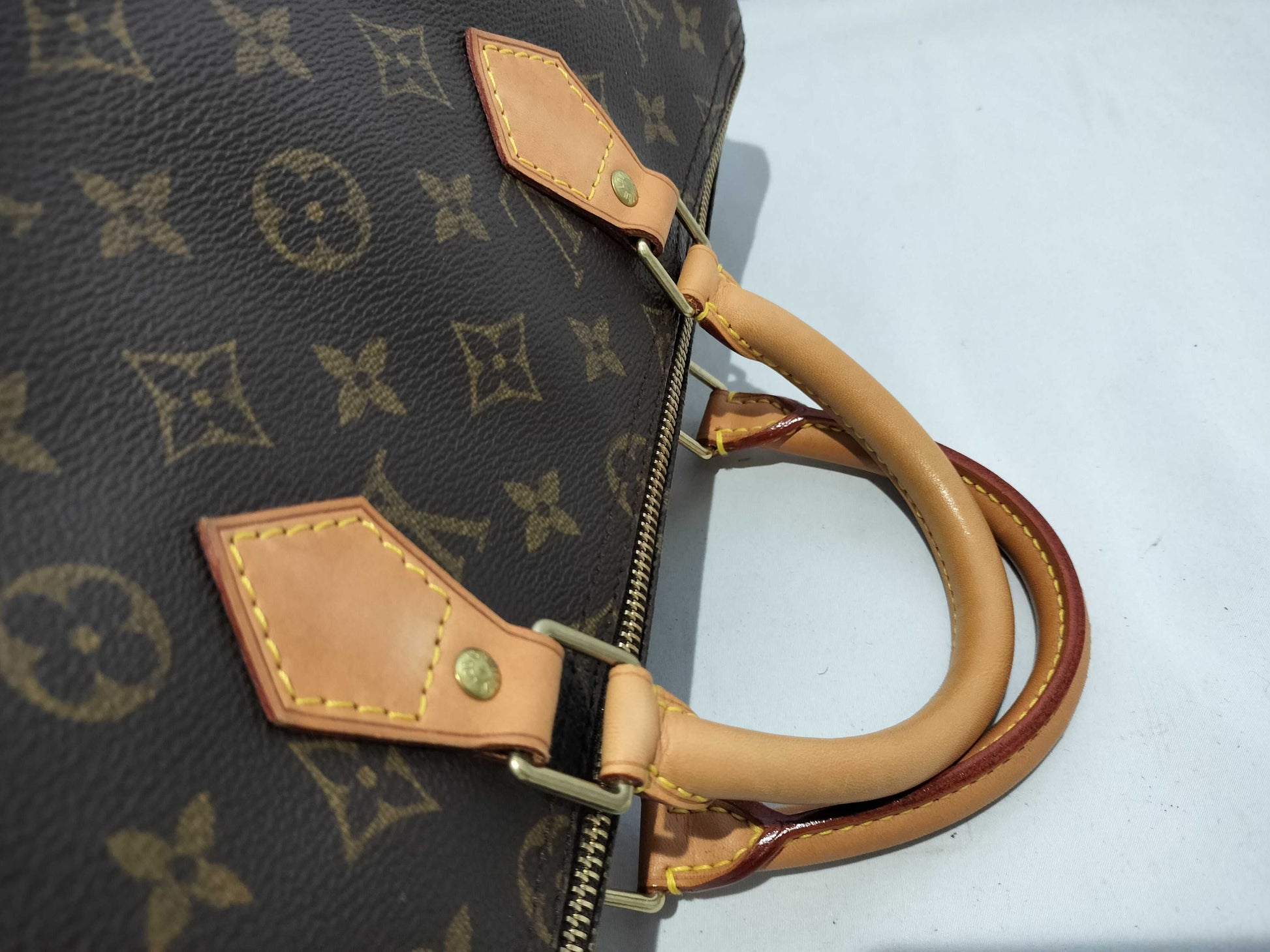 LOUIS VUITTON Monogram Louis Vuitton Speedy 35 Monogram M41107 Cadena Key Dust Bag Boston Bag