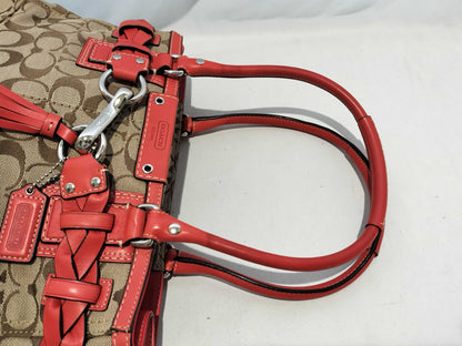 COACH Signature Coach Tote Bag Signature Orange 13065 Handbag