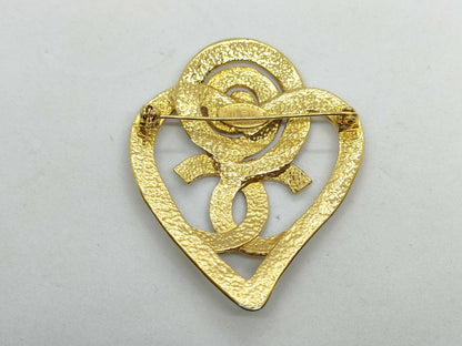 CHANEL Coco Mark Heart Brooch 95P Brooch