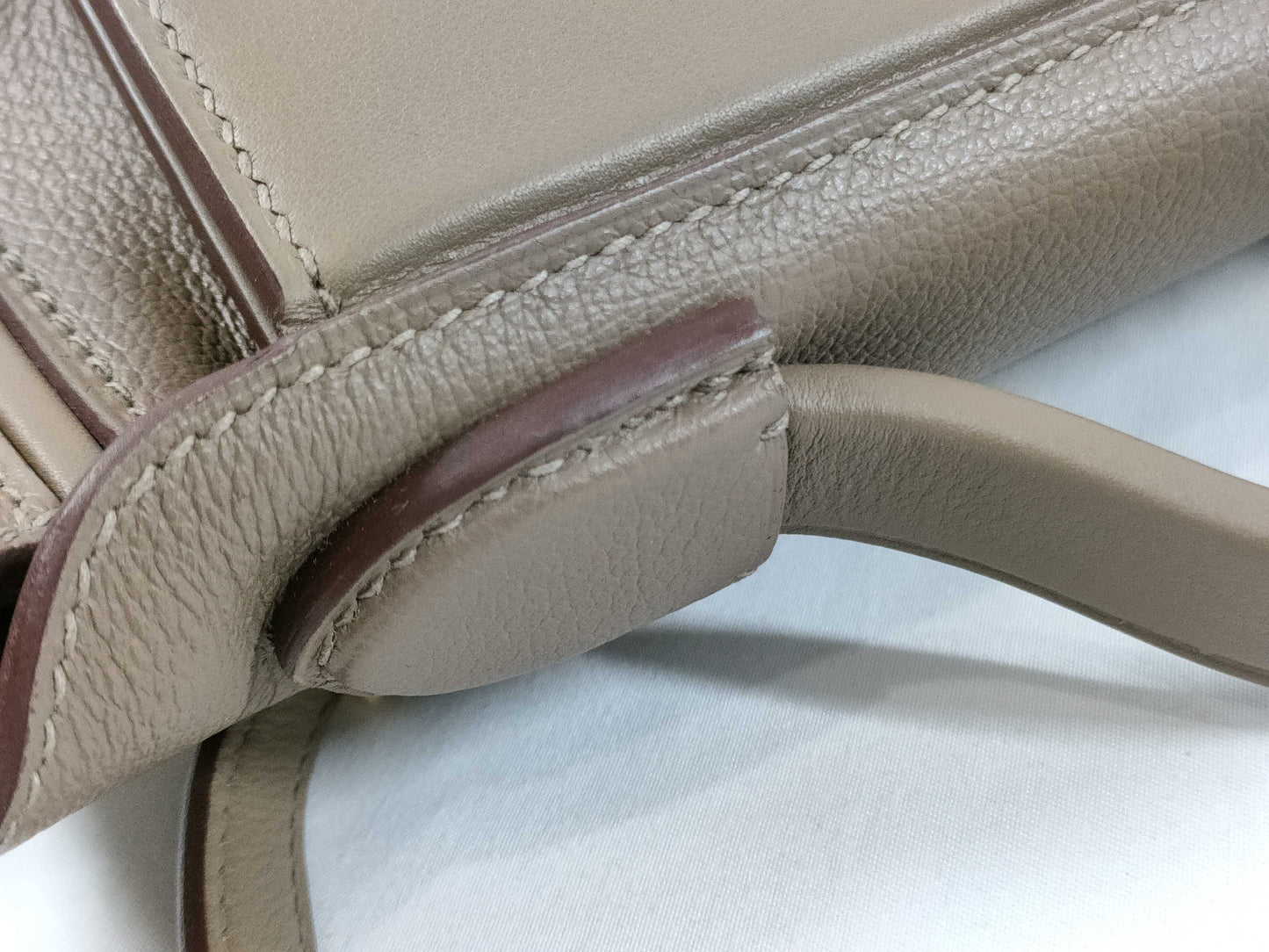 HERMES Sac Vin Quatre Mini Evercolor Swift Etoupe Shoulder Bag