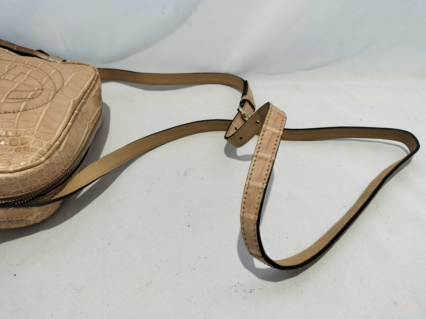 GUCCI Crocodile Soho Interlocking Shoulder Bag