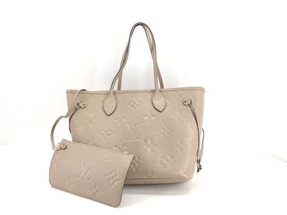 LOUIS VUITTON Monogram Empreinte M45686 Monogram Empreinte Neverfull MM Tote Bag with Pouch