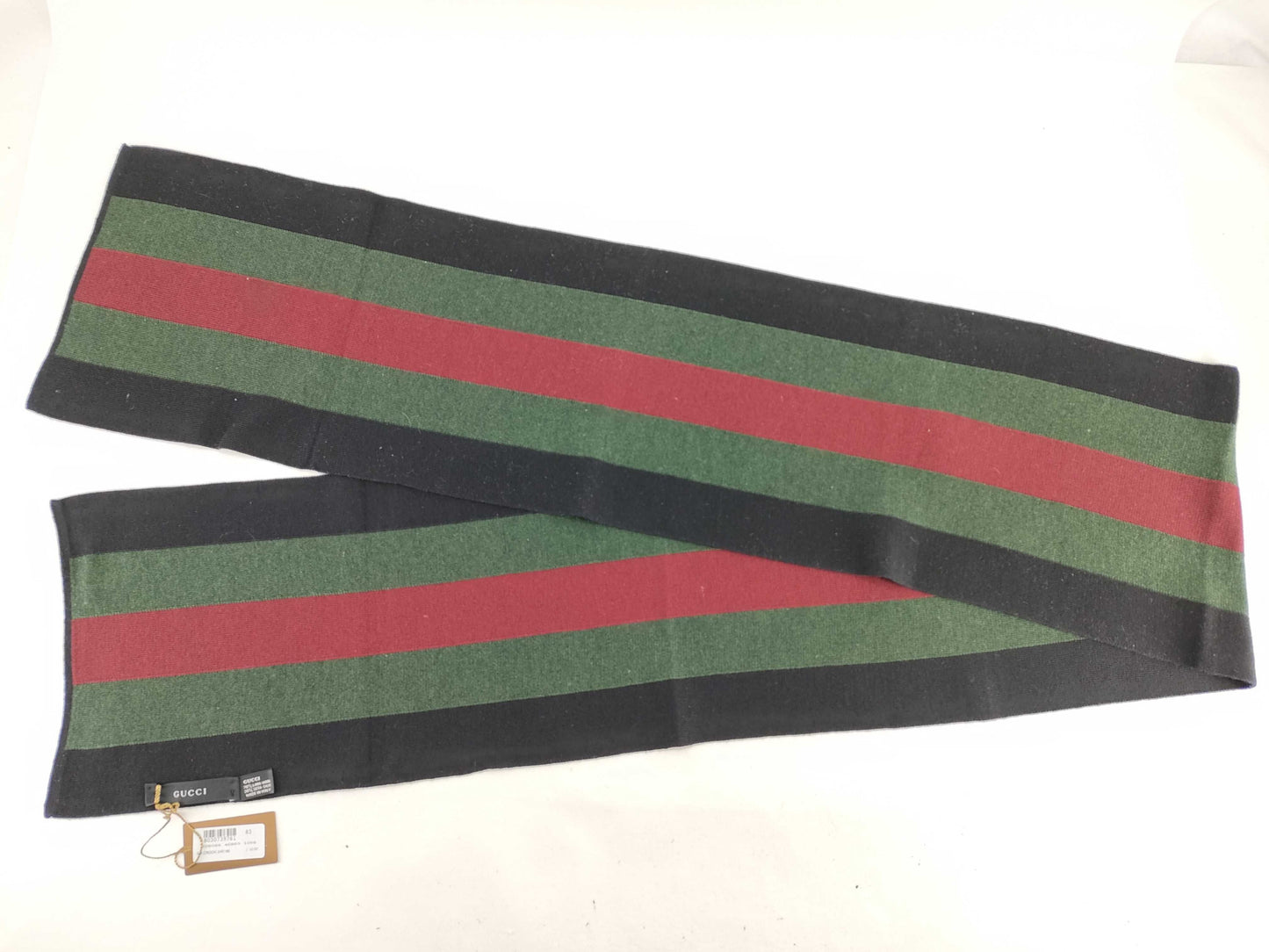 GUCCI 206086 Wool x Silk Sherry Line Scarf with Box
