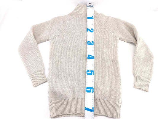 LOUIS VUITTON Wool and Cashmere Zip Cardigan Size: L Beige with Box
