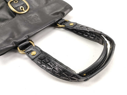 COACH 11420 Leather Madison Tote Bag Black Tote Bag