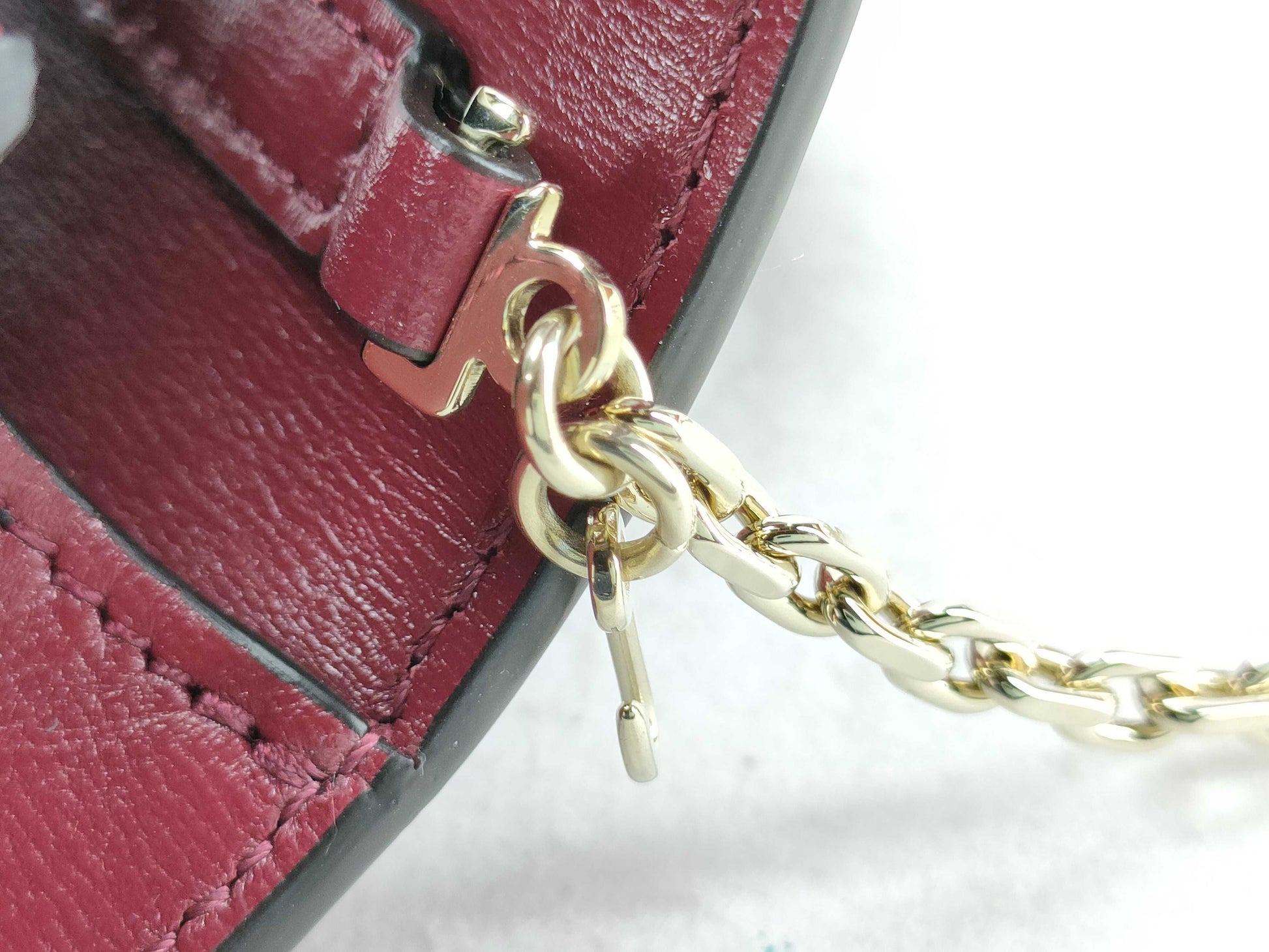 Cartier L3002222 Leather Panthère de Cartier Top Handle Bag, Micro, Cherry Red, with Box, Shoulder Bag