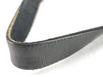 GUCCI 001.1274.3010 Leather and Satin Handbag Black Handbag