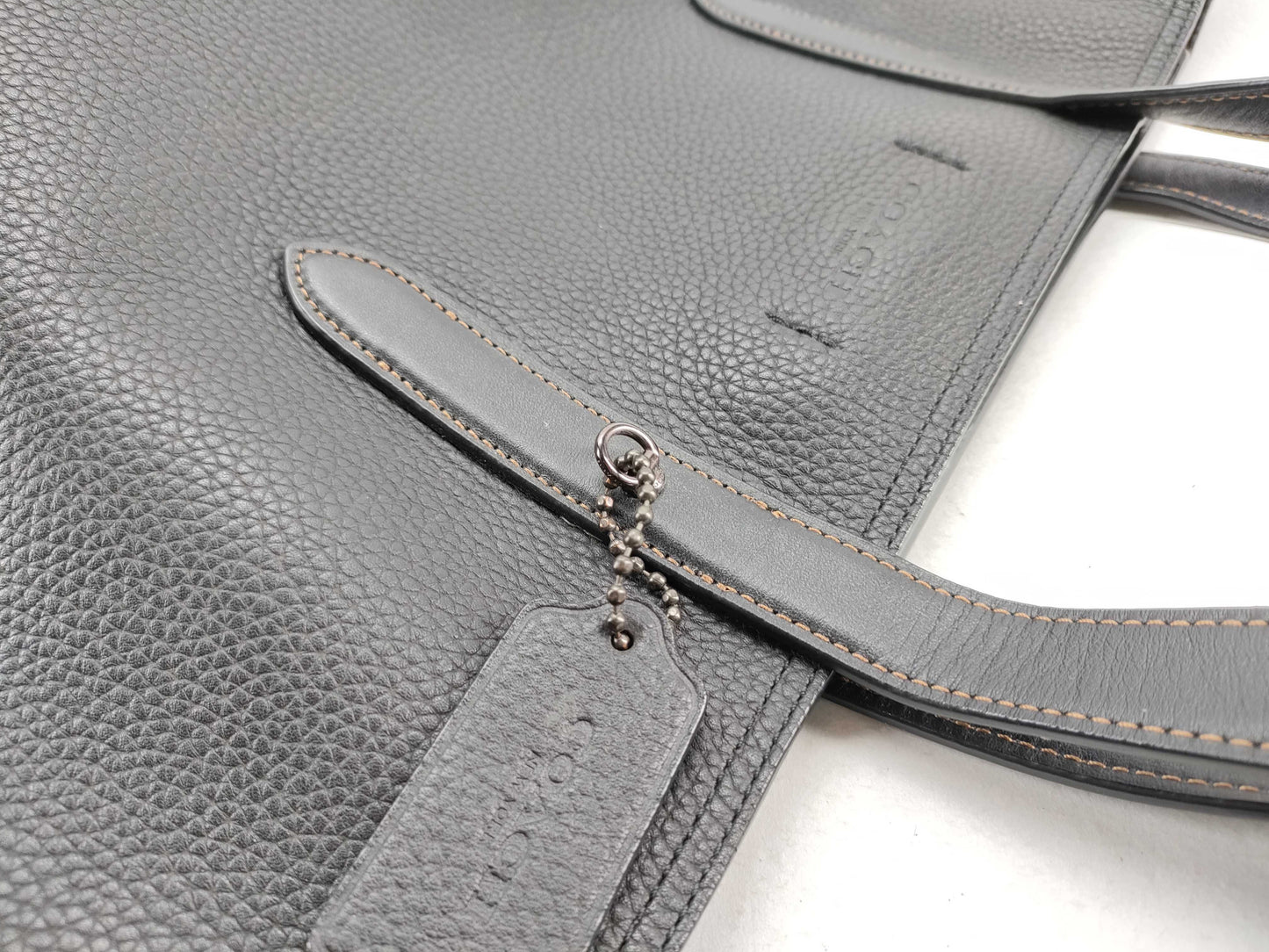 COACH C0240 Leather Gotham Tote 34 Bag Black Tote Bag