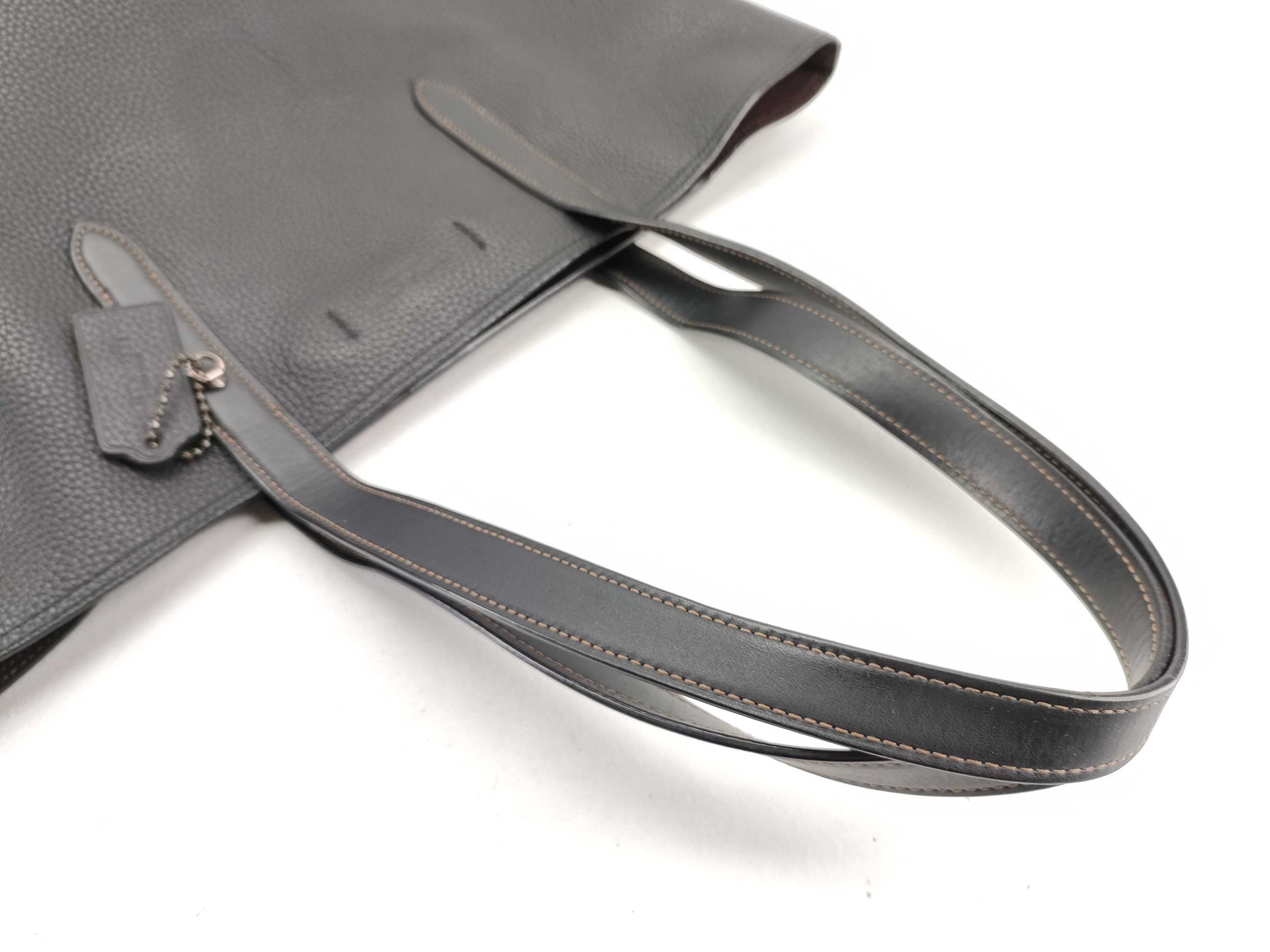 COACH C0240 Leather Gotham Tote 34 Bag Black Tote Bag