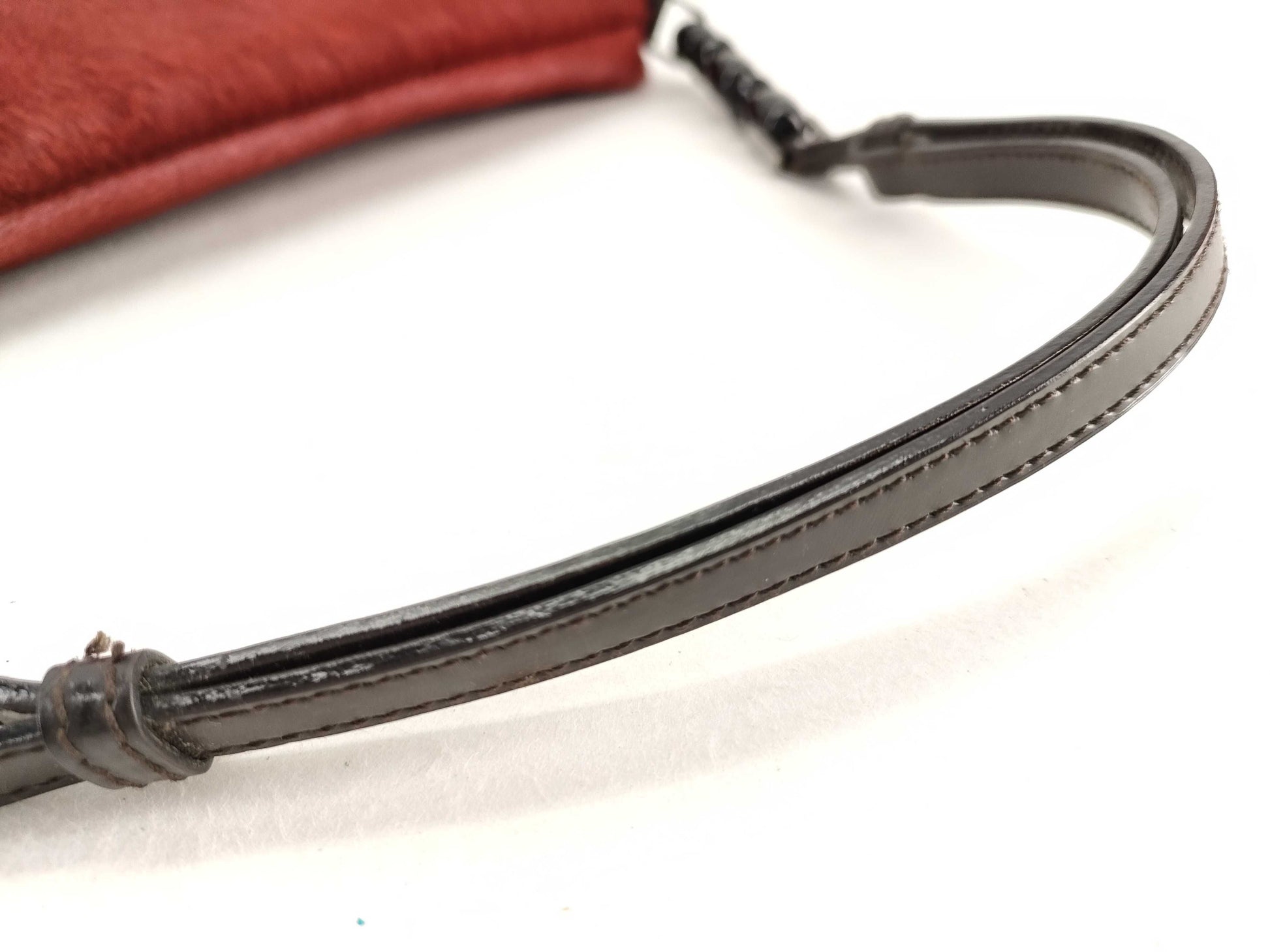 Dior Harako x Leather Maris Pearl Shoulder Bag Red with Dust Bag