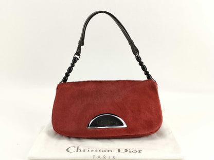 Dior Harako x Leather Maris Pearl Shoulder Bag Red with Dust Bag