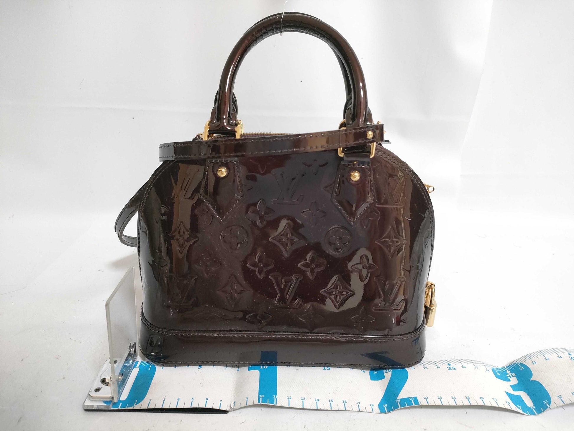 LOUIS VUITTON Vernis Amarante Alma Handbag