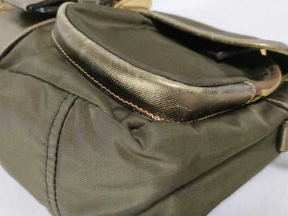 PRADA Nylon Prada Nylon Shoulder Bag Khaki Shoulder Bag
