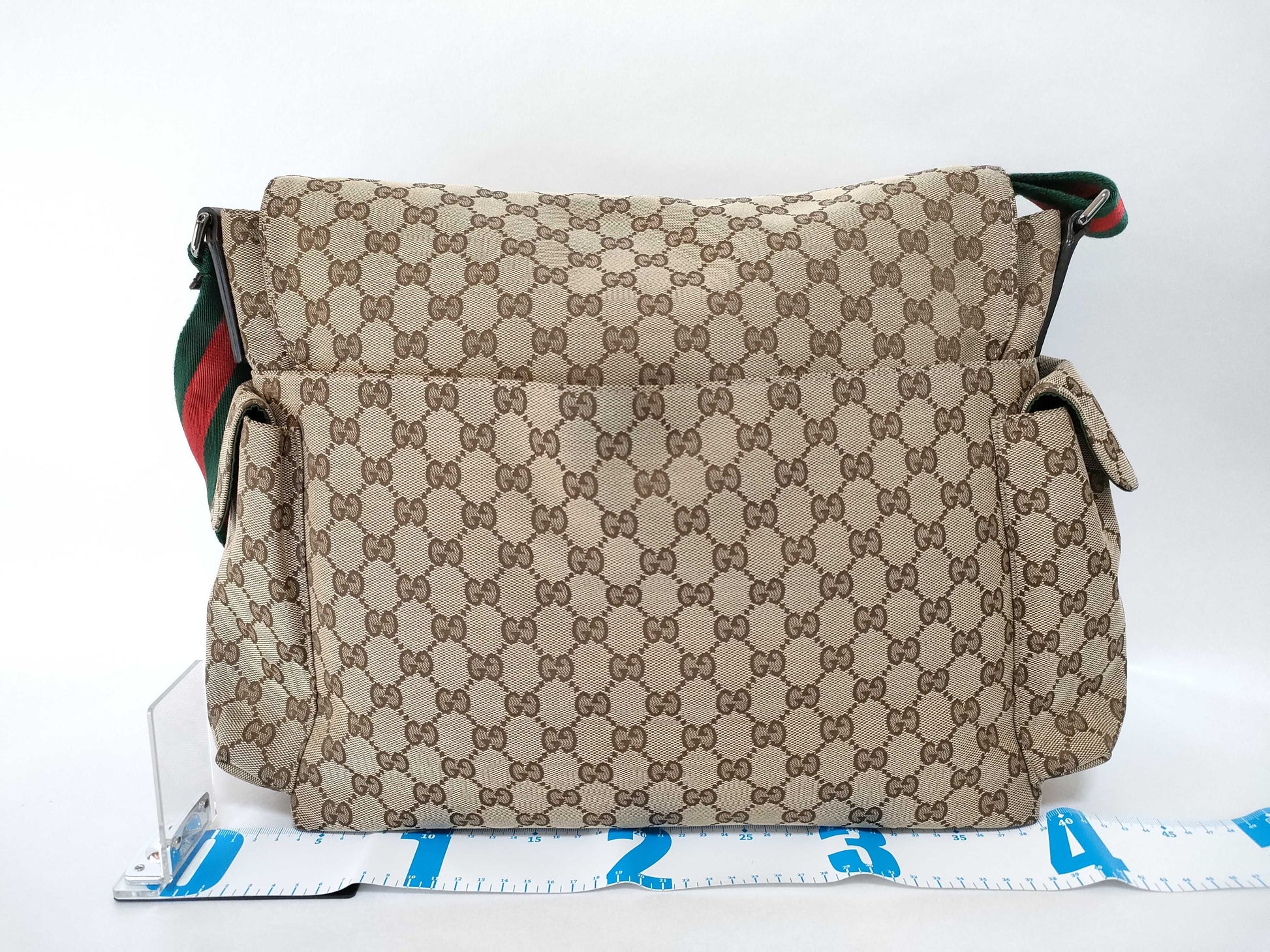 GUCCI GG Canvas Sherry Double Pocket Shoulder Bag