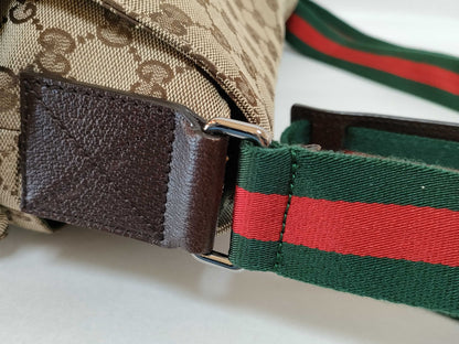 GUCCI GG Canvas Sherry Double Pocket Shoulder Bag